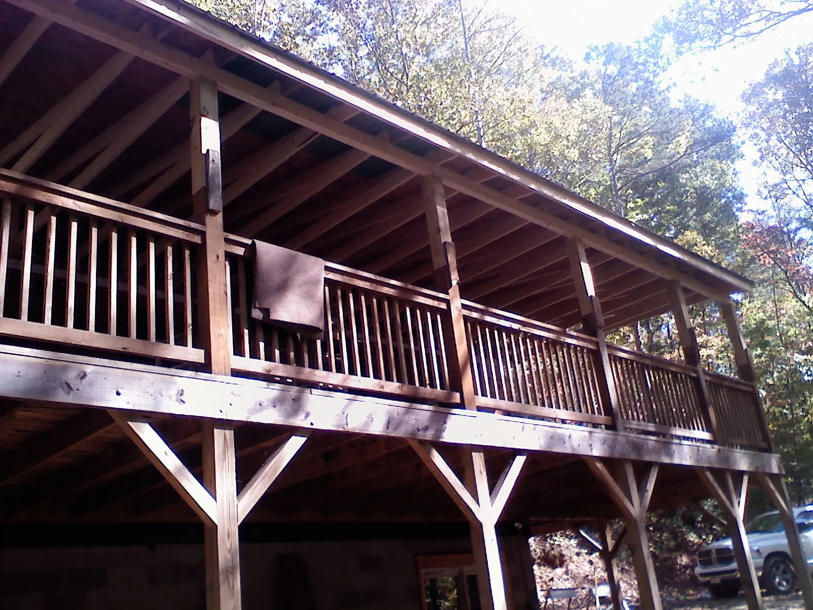 Timber framing under a new elevated porch and deck — Roof Leak Repair in Belle Haven by Roofing Brothers
